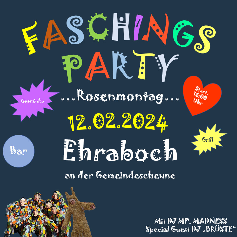 Faschingsparty Rosenmontag