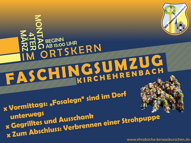 Flyer Faschingsumzug 2019