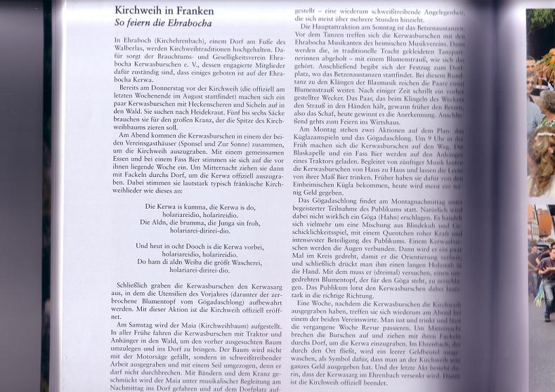 Buchauszug Die Frnkische Schweiz von Johann Schrenk, erschienen beim Fachverlag Hans Carl GmbH