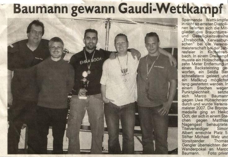 Zeitungsbericht NN vom 30.08.2007