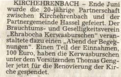 Zeitungsbericht NN vom 04.10.2007
