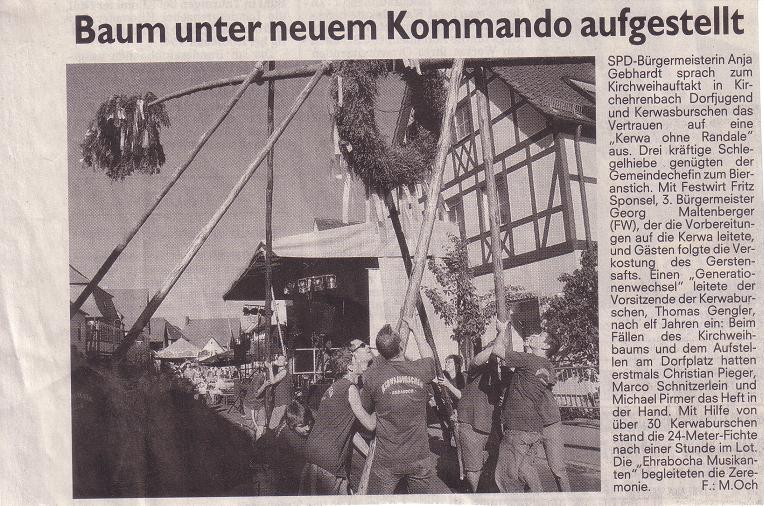 Zeitungsbericht NN vom 02.08.2008