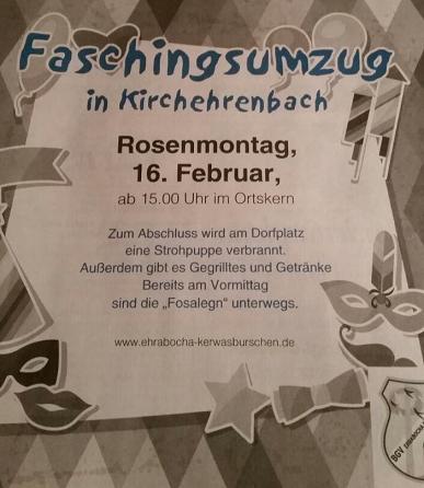 Flyer Faschingsumzug 2015